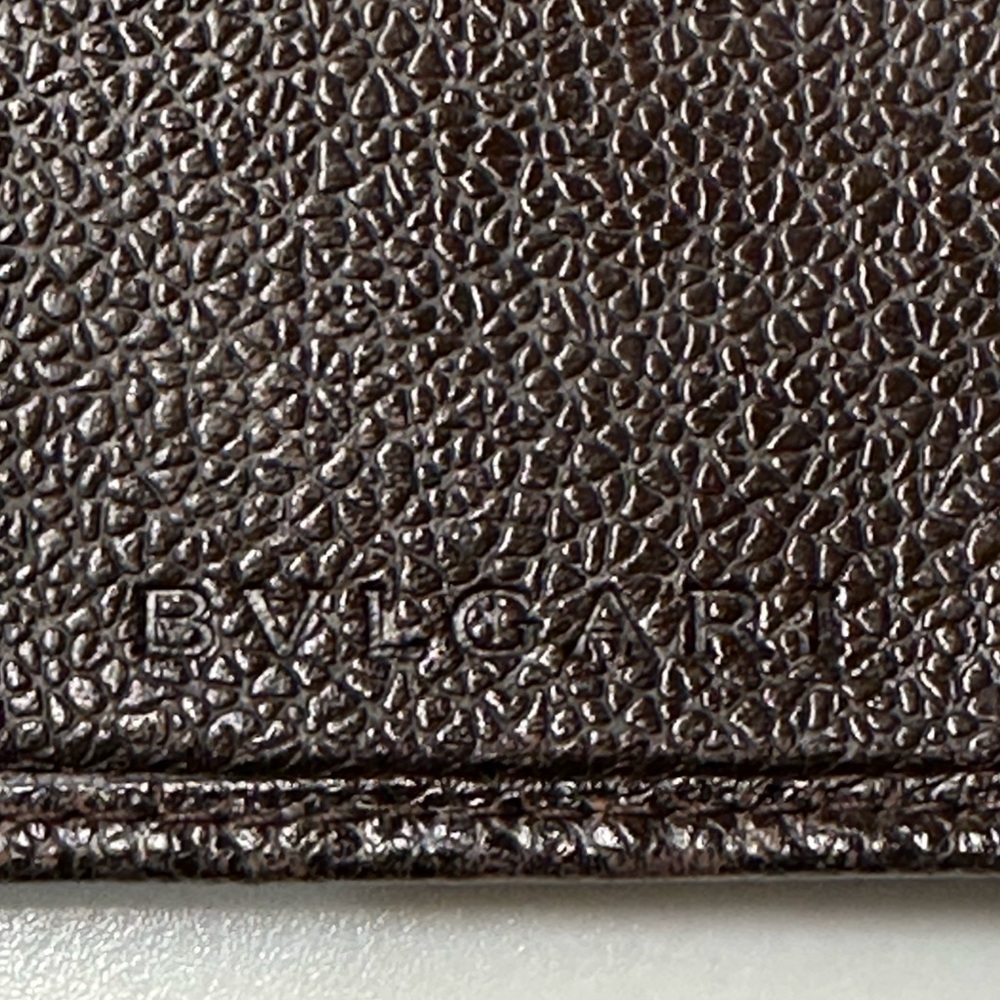 Bulgari Dark Chocolate Brown B Zero Bifold Leather Wallet Vintage - Picture 8 of 14